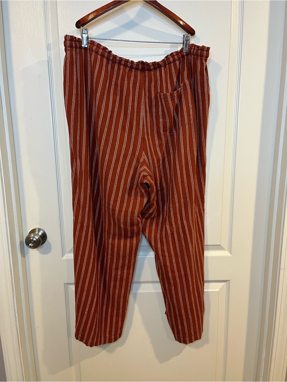 Sonoma Rust Red Striped Pull-On Wide Pants - Picture 8 of 8